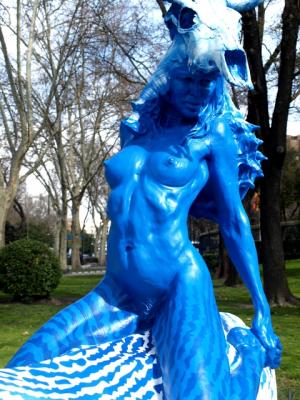 Esculturas de vacas en las calles de Madrid